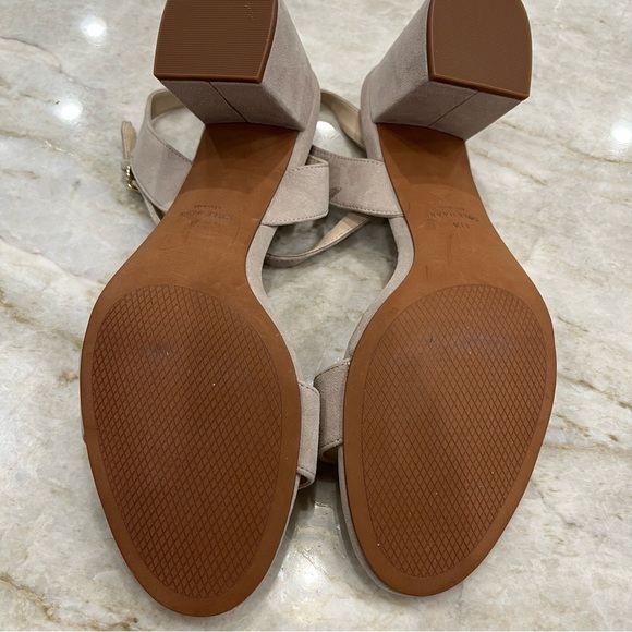 Cole Haan Josie Block Heel‎ Sandals | Mortar Suede | Size 11 - Picture 8 of 10